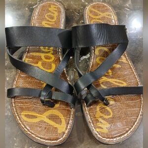 Sam Edelman Black and Brown Strappy Sandals